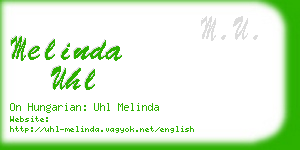 melinda uhl business card
